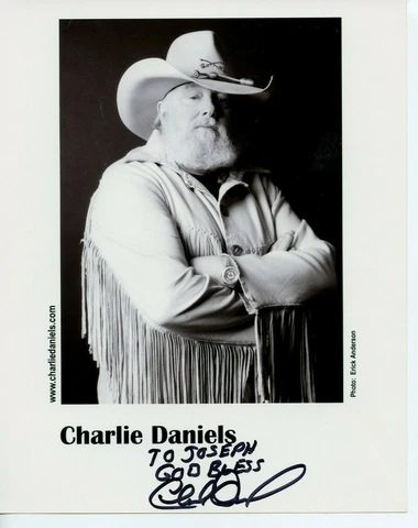 Autographed 8 x 10 Photo Charlie Daniels American singer, songwriter Cover
