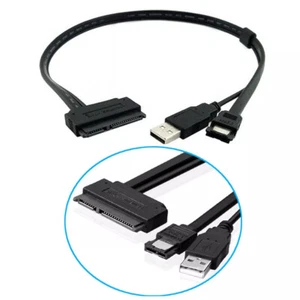 SATA 22Pin auf eSATA Daten USB Kabel Adapter für 2.5'' Festplatte Stromkabel - Afbeelding 1 van 4