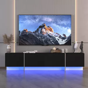 LED TV Stand Entertainment Center TV Media Console Table for TVs up to 75in - Picture 1 of 8