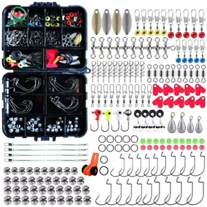 187pcs Fishing Accessories Kit Fishing Tackle Set With Tackle Box Sea Fishing... - Picture 1 of 8