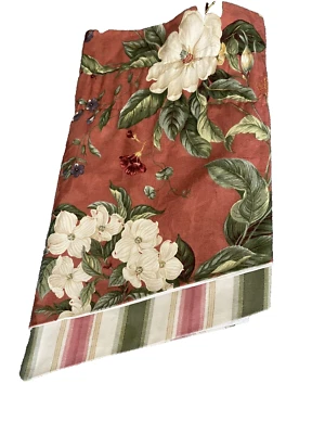 Williamsburg Window Valance Curtain Garden Images Magnolia Floral Ascot EUC - Изображение 1 из 4