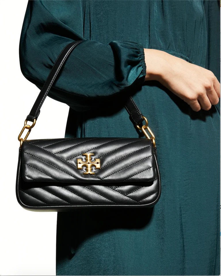 Tory Burch Kira Chevron Convertible Shoulder Bag - Black