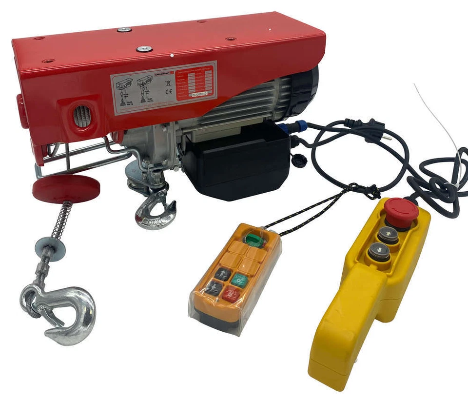 Elektrische Seilwinde PA600YT-18MF FUNK 300/600 Kg Seilzug Umlenkrolle Kran - Bild 1 von 1