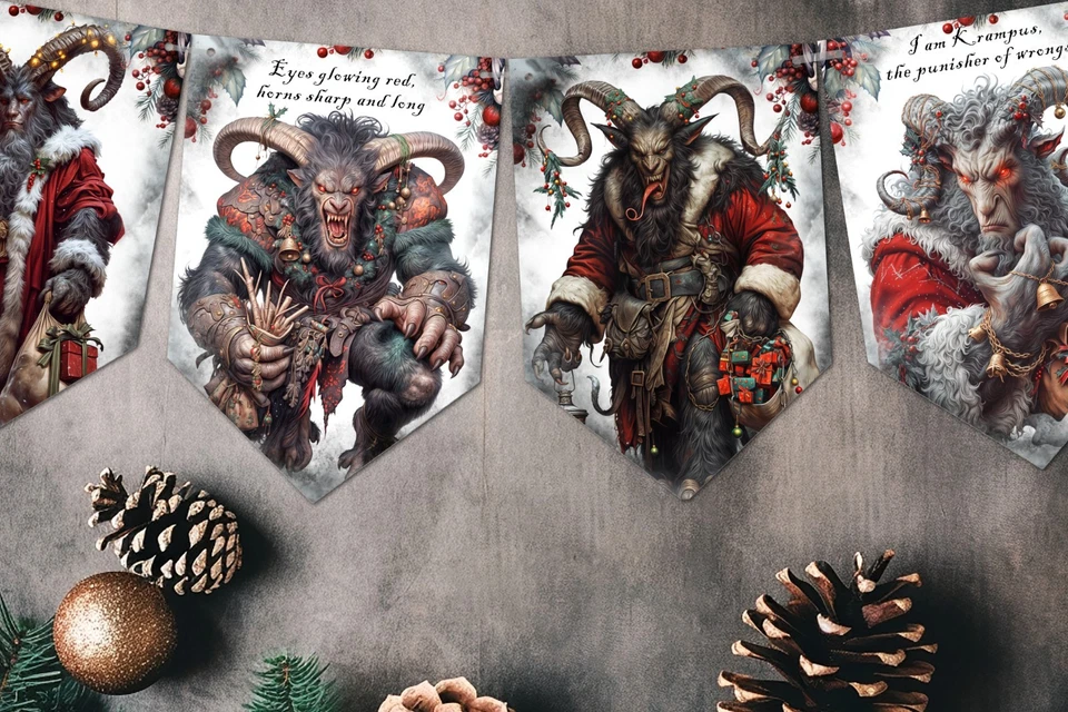 Традиционное языческое рождественское украшение Krampus из альпийского фольклора - Изображение 1 из 3