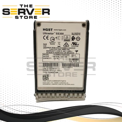 HGST Ultrastar SS300 1.6TB SAS 12G WI SSD 2.5" W/ Tray 0B35309 HUSMM3216ASS205 - Image 1 of 4