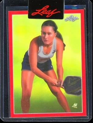 2023 Leaf Metallic Imaginations #MI-2 ~ RED REFRACTOR HOLO /199 ~ Anna Bright - Image 1 of 2