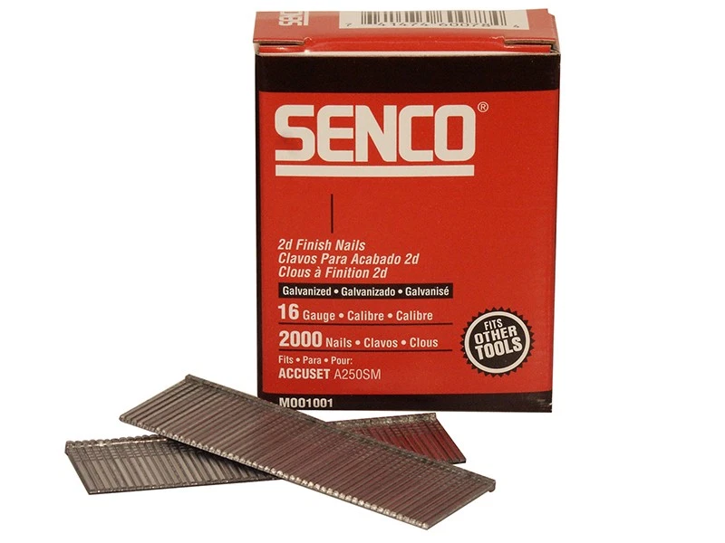 Senco Gerade Stiftnägel Galvanisiert 16G X 50mm (Packung 2000) SENRX21EAA - Bild 1 von 1