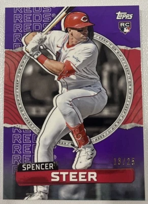 2023 Topps Rip Spencer Steer #29 RC Purple /25 *Not Ripped* Rip If You Dare - Image 1 of 2