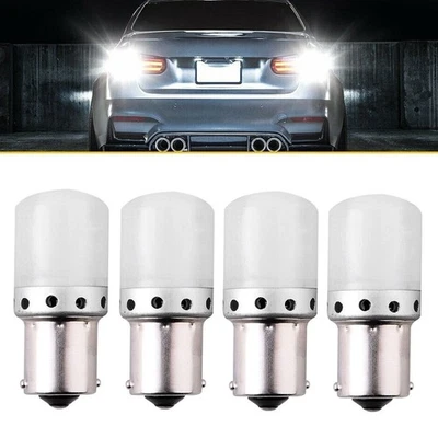 4X  BA15S SMD-3030 LED 1156 12V P21 W Kaltweiß Rückfahrlicht Tagfahrlicht Birnen - Bild 1 von 4