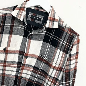 Guide London Hemd Herren Medium M Freizeit Kariert Schwarz Weiß Lang - Bild 1 von 12