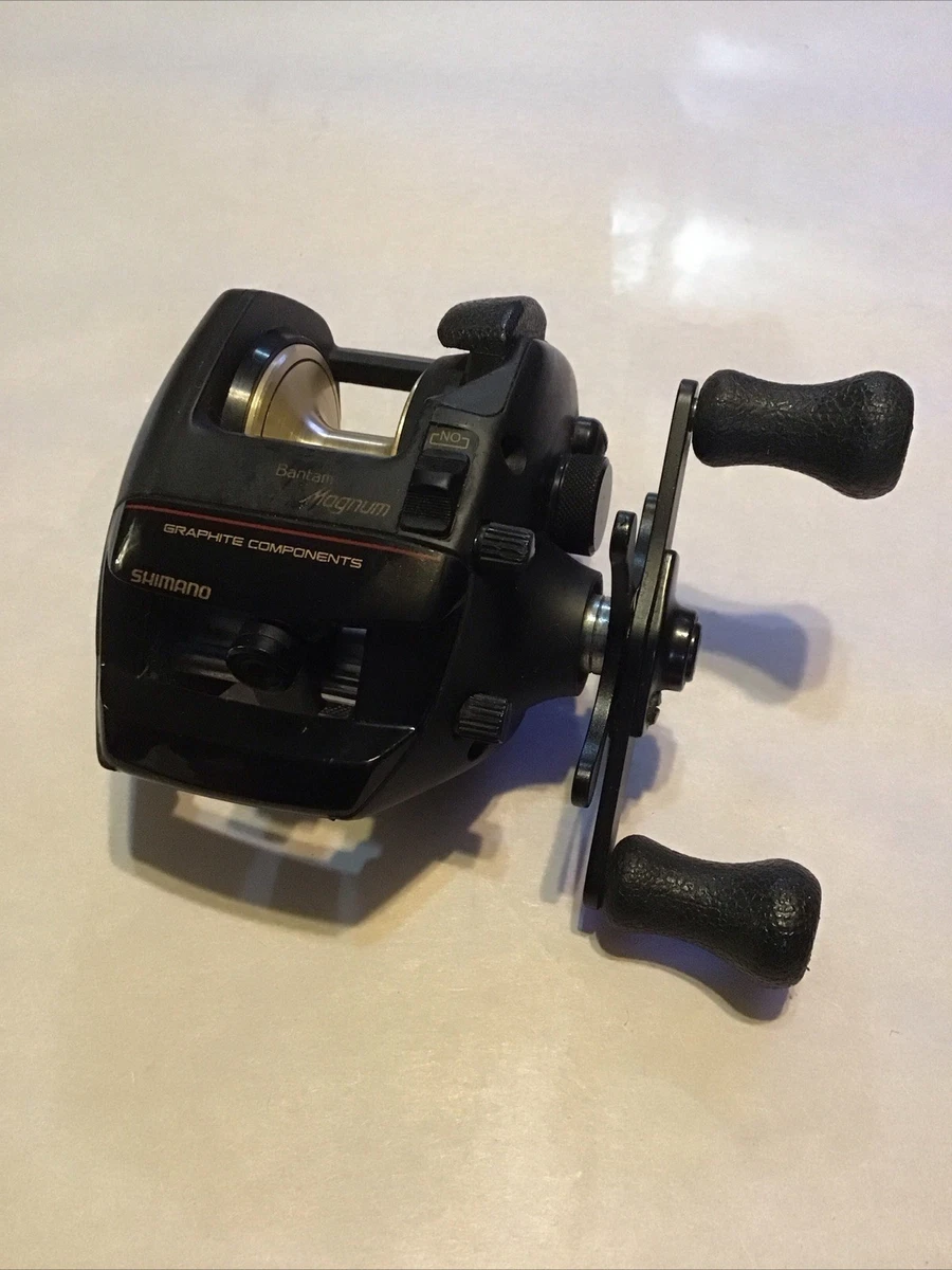 VINTAGE LEFT HAND SHIMANO BANTAM BLACK MAGNUM 201GT W/FLIPPING