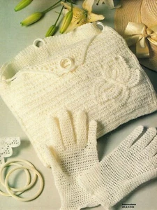 EVENING Handbag & Gloves/Bag/Purse/Crochet Pattern INSTRUCTIONS ONLY - Picture 1 of 1
