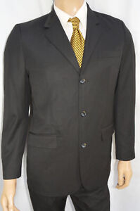 38R Merona 2-Piece $395 Suit - Men Size 38 Black 3Btn Polyester 32x31