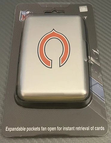 Aminco Aluminum Wallet RFID Blocking Featuring NFL The Chicago Bears Brand New Cover