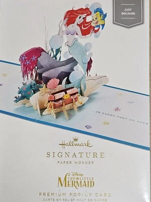 Disney The Little Mermaid Wishing You Happiness 3D Pop-Up Card Ariel Under Sea - Image 1 of 4