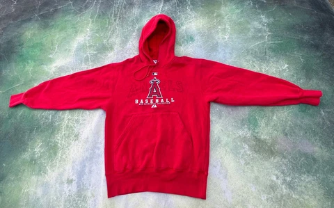 Vintage Majestic MLB Anaheim Angels Men's Pull Over Hoodie_PLS SEE PIC FOR SIZE Cover