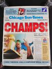 Chicago Bulls Champs! Chicago Sun Times Souvenir Insert Poster June 15 1992