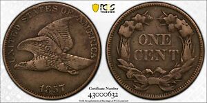 1857 Flying Eagle Cent Penny PCGS VF25 Us Coin 1C