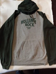 VTG J.America Rolling Rock "33" Beer Cotton Pullover Hoodie XL Rare - Picture 1 of 5