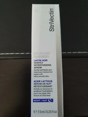 StriVectin Lactic Acid Nightly Retexturizing Serum .25oz New In Box Travel Size - Image 1 of 2