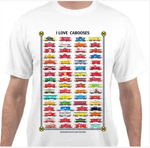 I Love Cabooses Railroad T-Shirt von Andy Fletcher - Bild 1 von 1