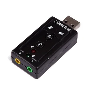 USB 2.0 External 7.1 Channel 3D Virtual Audio Sound Card Mic Adapter PC Laptop - Picture 1 of 5