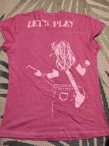 hard rock cafe vintage y2k t-shirt dubai let's play Youth T Shirt Size L pink - Picture 1 of 3