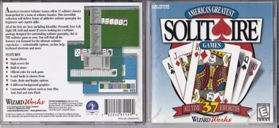 Vintage America's Greatest Solitaire Games (Wizard Works, 1998, Windows) - Image 1 of 2