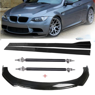 Front Bumper Spoiler Splitter For BMW E90 E92 E93 325i 335i Glossy Black Body K Foto 1 de 4
