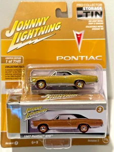 Johnny Lightning 1967 Pontiac GT Tiger Gold/Black  with Tin Storage JLCT010 1:64 - Picture 1 of 18