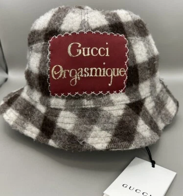Auténtico sombrero cubo de lana Gucci Orgasmique marrón talla M (58 cm)  Foto 1 de 4
