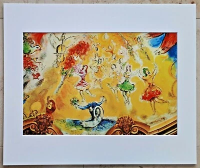 MARC CHAGALL Anno 1965 Pariser Oper Deckengemälde Teilstück 6 von 6 +50x60cm PP - Bild 1 von 3