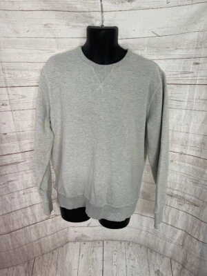 Jachs New York Men's Pullover Sweater Crew Neck Striped White/Gray Size L - Image 1 of 4