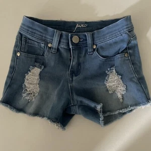 Pinc Premium cutoff jean shorts girls 7 blue cut off denim pockets frayed comfy - Picture 1 of 3