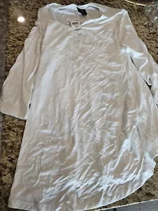 JM Collection (A23-70*) Plus Rayon Jersey Scoop-Neck Stretch Top White sz 2X - Picture 1 of 3