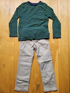 Gap Kids Khaki Pants and Striped Shirt, Boys, Size 8 (M) - Picture 1 of 16