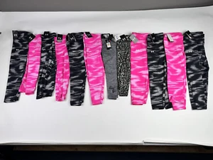Lot 12 Bundle Under Armour Kids Activewear Motion Printed Legging Pink Black NWT - Picture 1 of 12