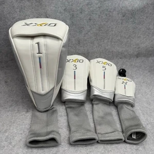 Golf Club Driver Fairway Wood Hybrid Head Cover XXIO Blue-Pink Arrow White 4pcs - Picture 1 of 1