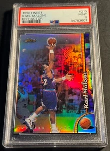 1998 KARL MALONE TOPPS FINEST REFRACTOR #210 PSA 9 JAZZ HOF POP 2 (607) - Imagen 1 de 2