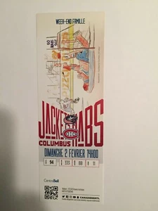 MONTREAL CANADIENS VS COLUMBUS BLUE JACKETS FEBRUARY 2, 2020 TICKET STUB - Picture 1 of 1