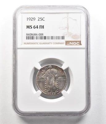 1929 Standing Liberty Quarter MS64 FH NGC *4978 - Image 1 of 3