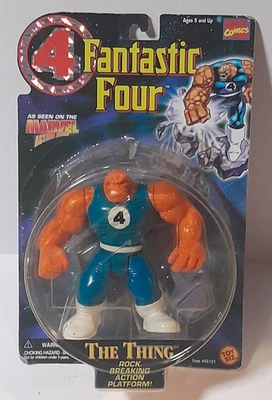 Fantastic Four The Thing with Rock Breaking Action Toy Biz 1996 Foto 1 de 3