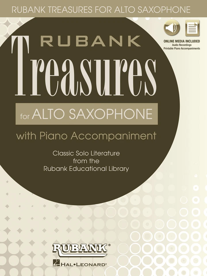 Rubank Treasures for Alto Sax Easy to Advanced Sheet Music Book Play-Along Audio - Image 1 of 1