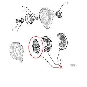 REGOLATORE DI TENSIONE ALTERNATORE FIAT PALIO - STILO - PUNTO ORIGINALE 9948486 - Foto 1 di 1