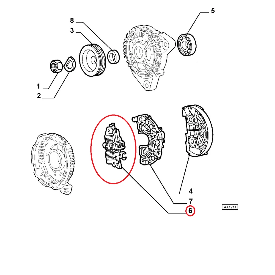 REGOLATORE DI TENSIONE ALTERNATORE FIAT PALIO - STILO - PUNTO ORIGINALE 9948486 Foto 1 de 1
