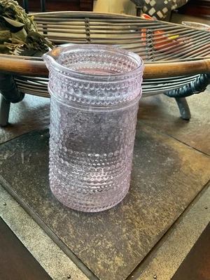 Hobnail soft pink small pitcher - Image 1 of 4
