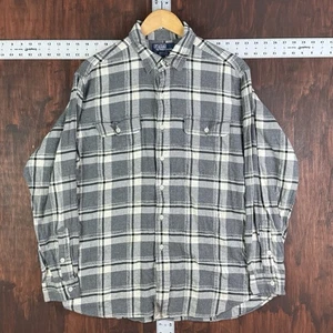 Polo Ralph Lauren Whitfield Ventana Abotonada Franela Camisa Gris Hombres Grande - Imagen 1 de 8