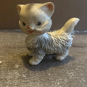 Vintage 1960 Edward Mobley Kitty Cat Eyes Head Move Squeak Rubber Plastic Toy - Picture 1 of 12