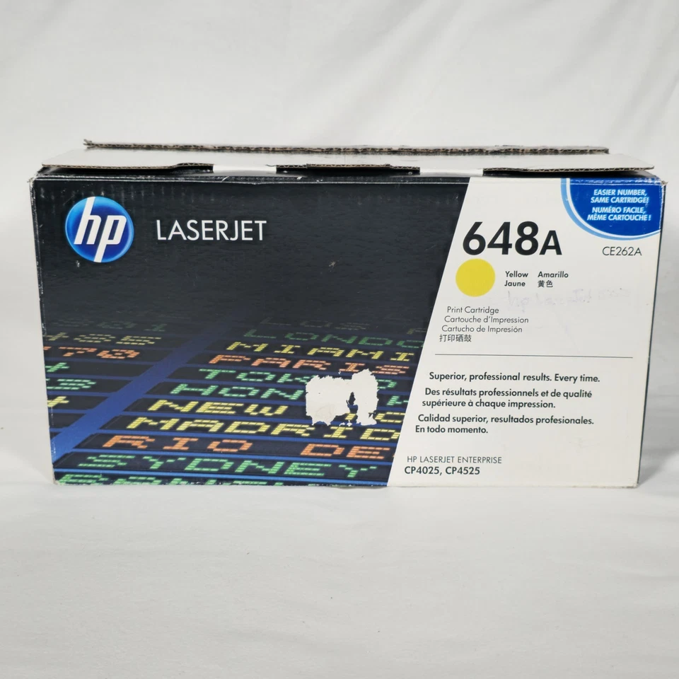 Genuine HP 648A Yellow Toner  for LaserJet CE262A CP4025, CP4525 - Image 1 of 4