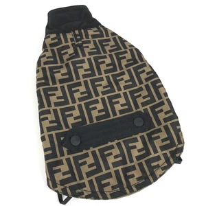 FENDI Dog Puppy Doggie Zucca dog clothes Dog wear Nylon Brown/Black - Picture 1 of 9
